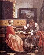 Gabriel Metsu Man and Woman Sitting at the Virginal oil on canvas